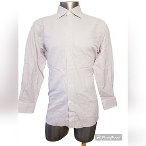 Designer  ermenegildo zegna light pink button down portofino man shirt large